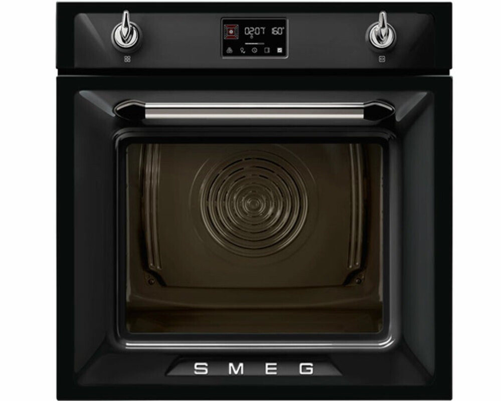 SMEG SOP6902S2PN Многофункциональный духовой шкаф с пароувлажнением и пиролизом, 60 см, 12 функций, цвет чёрный