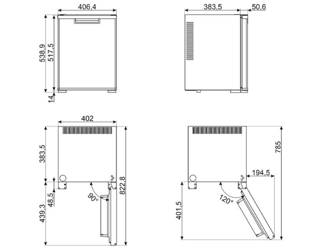 SMEG MTE40 Отдельностоящий минибар
