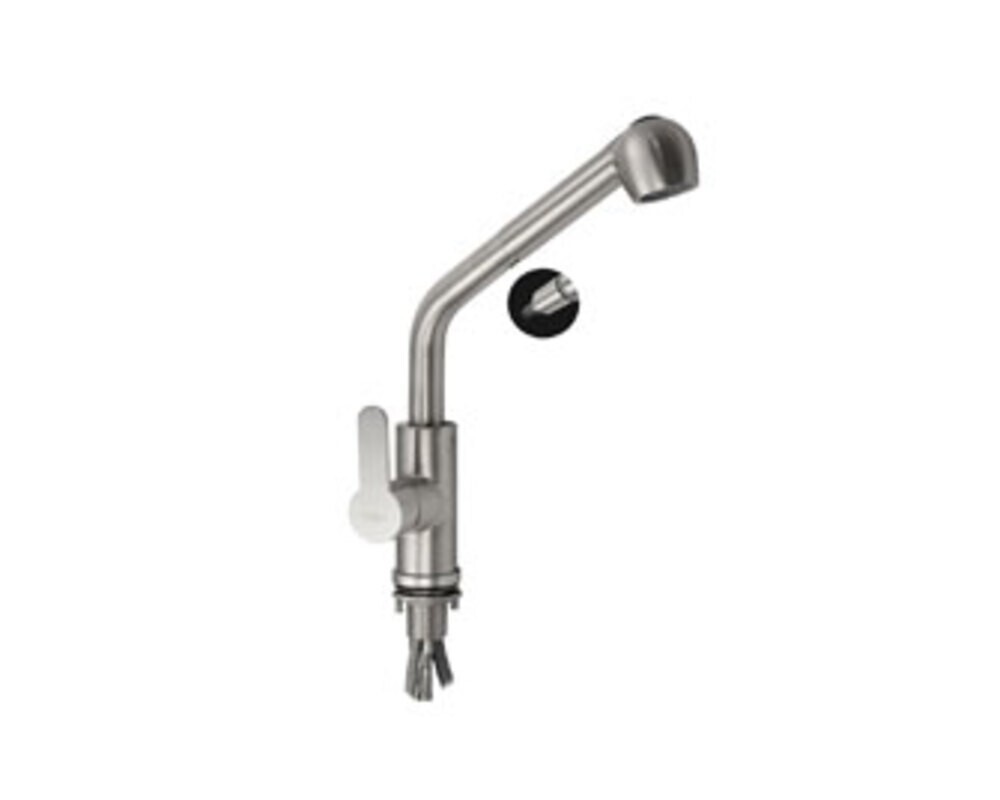 Смеситель 9124 с вытяжным изливом, из нерж. стали 304