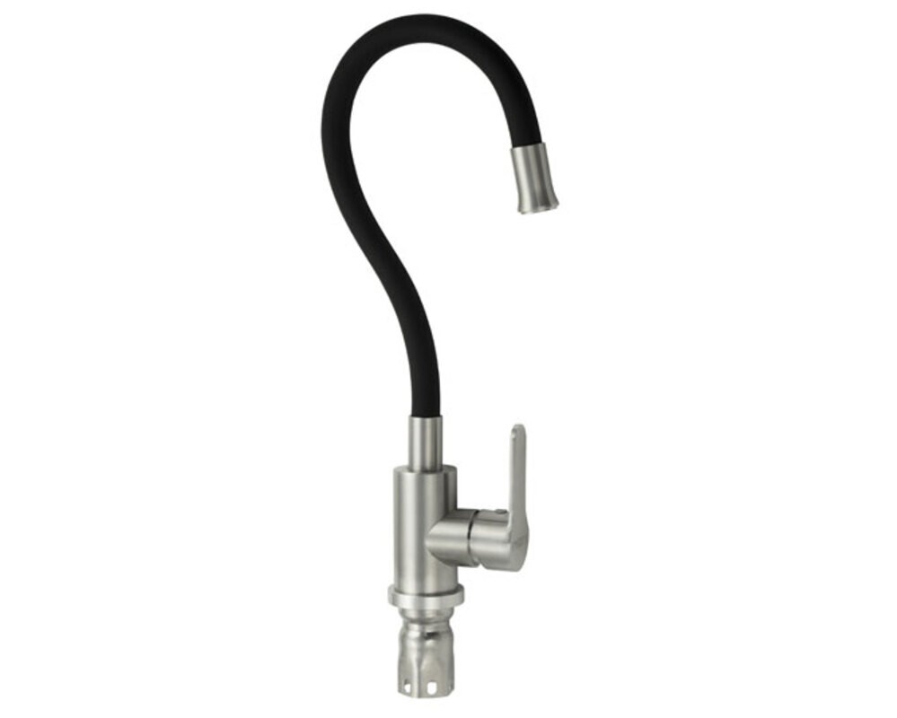 Смеситель MAGNUS 9216 гибкий излив чёрный, из нерж. стали 304