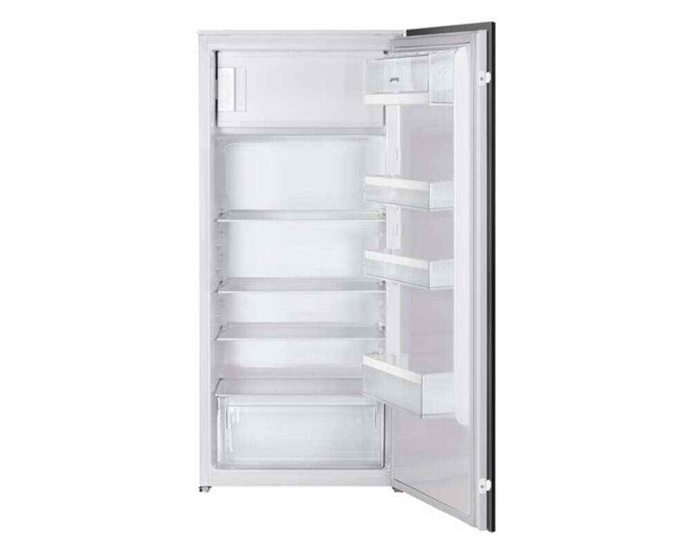 SMEG S4C122E Встраиваемый однодверный холодильник, морозильное отделение сверху, 122 см