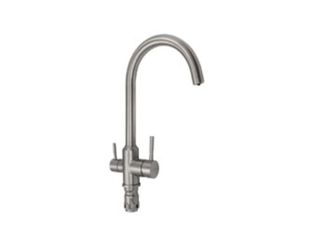 Смеситель 91114 С-образный вытяжной излив, с подкл. фильтра, из нерж. стали 304