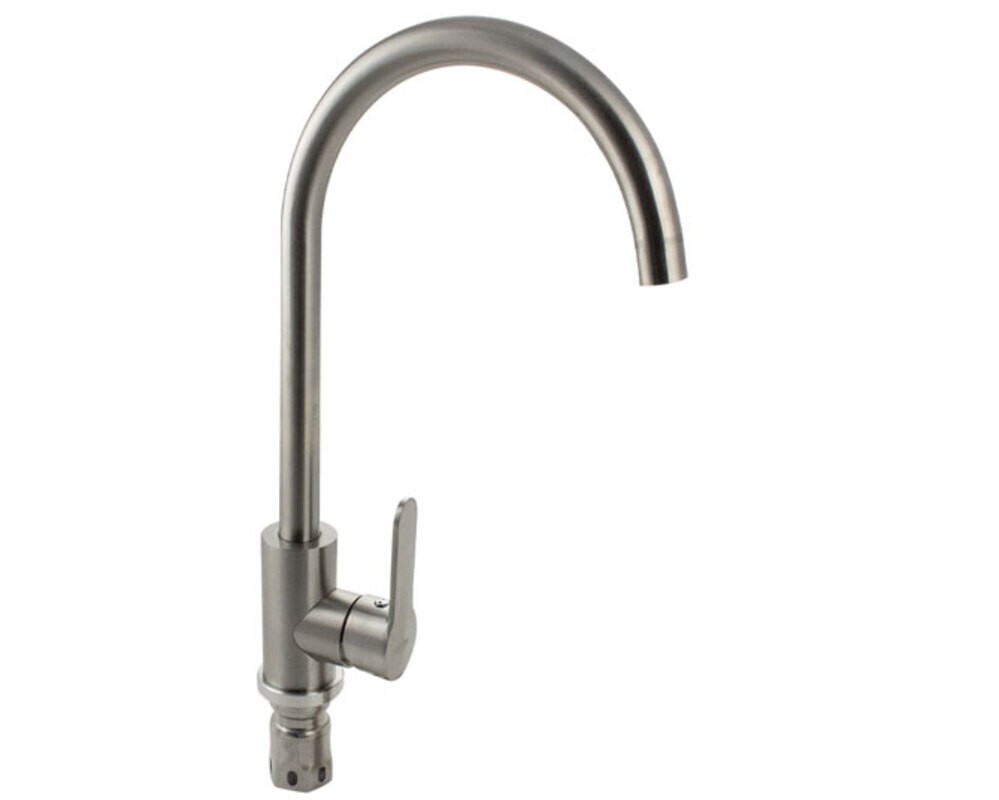 Смеситель MAGNUS 9101 С-образный излив, из нерж. стали 304