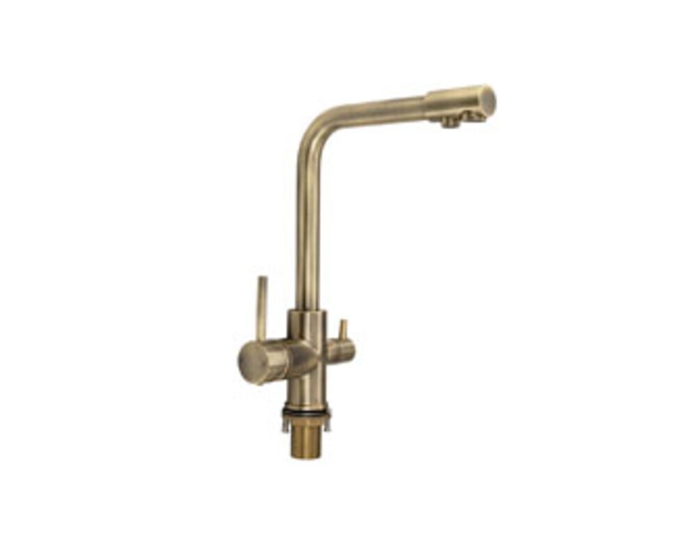 Смеситель MAGNUS 8248 Г-образный излив, с подкл. фильтра, БРОНЗА