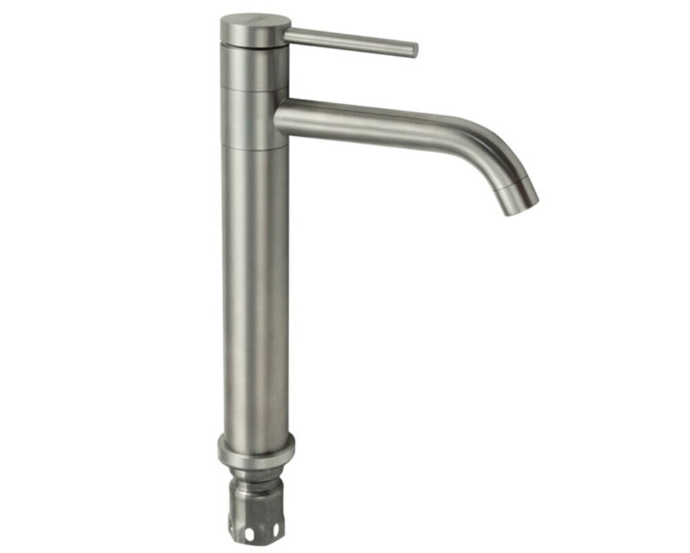 Смеситель на раковину высокий MAGNUS 9144 поворотный излив, нерж