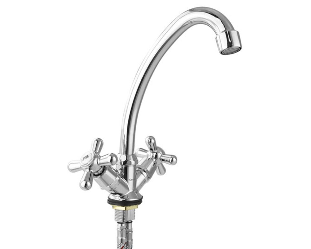 Смеситель TORNADO 4135 TORNADO двухвентильный  (на гайке), хром