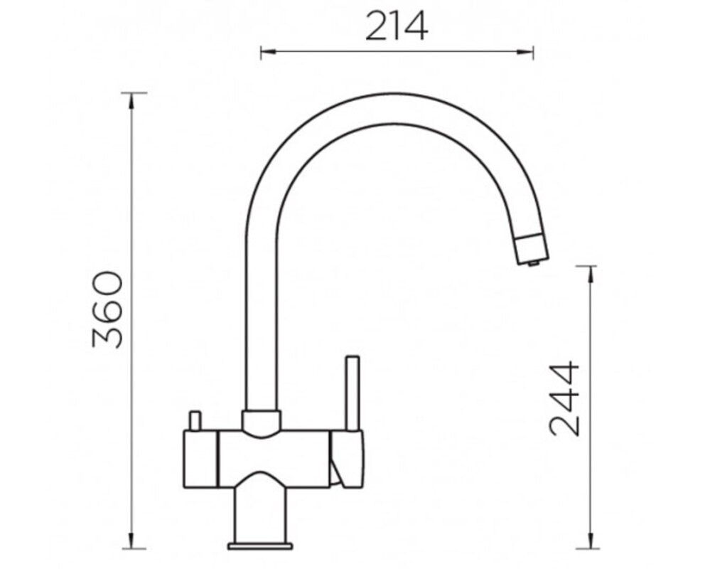 Смеситель Schock ARES сталь/оникс (2 в 1)