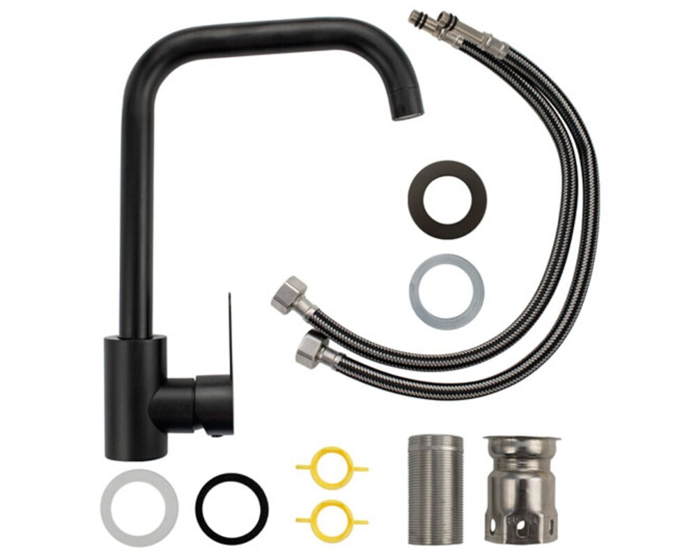 Смеситель 9202, ЧЁРНЫЙ, из нерж. стали 304