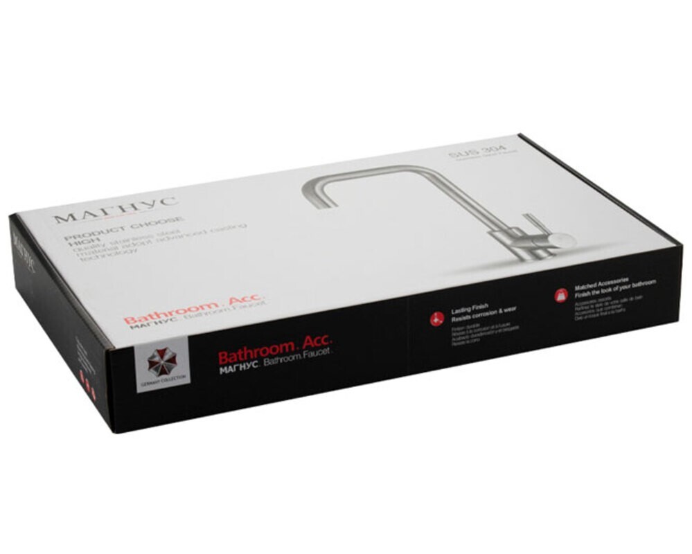 Смеситель 9302, ГРАФИТ, из нерж. стали 304