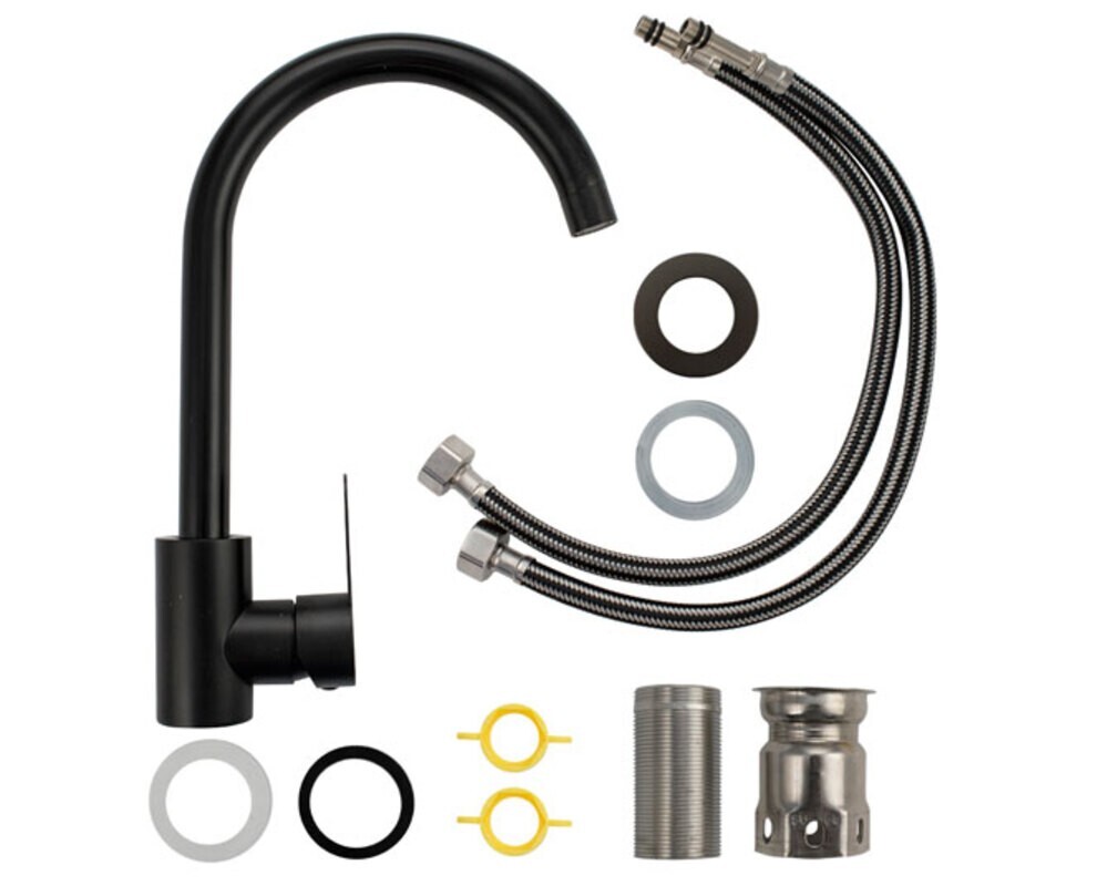 Смеситель 9201, ЧЁРНЫЙ, из нерж. стали 304