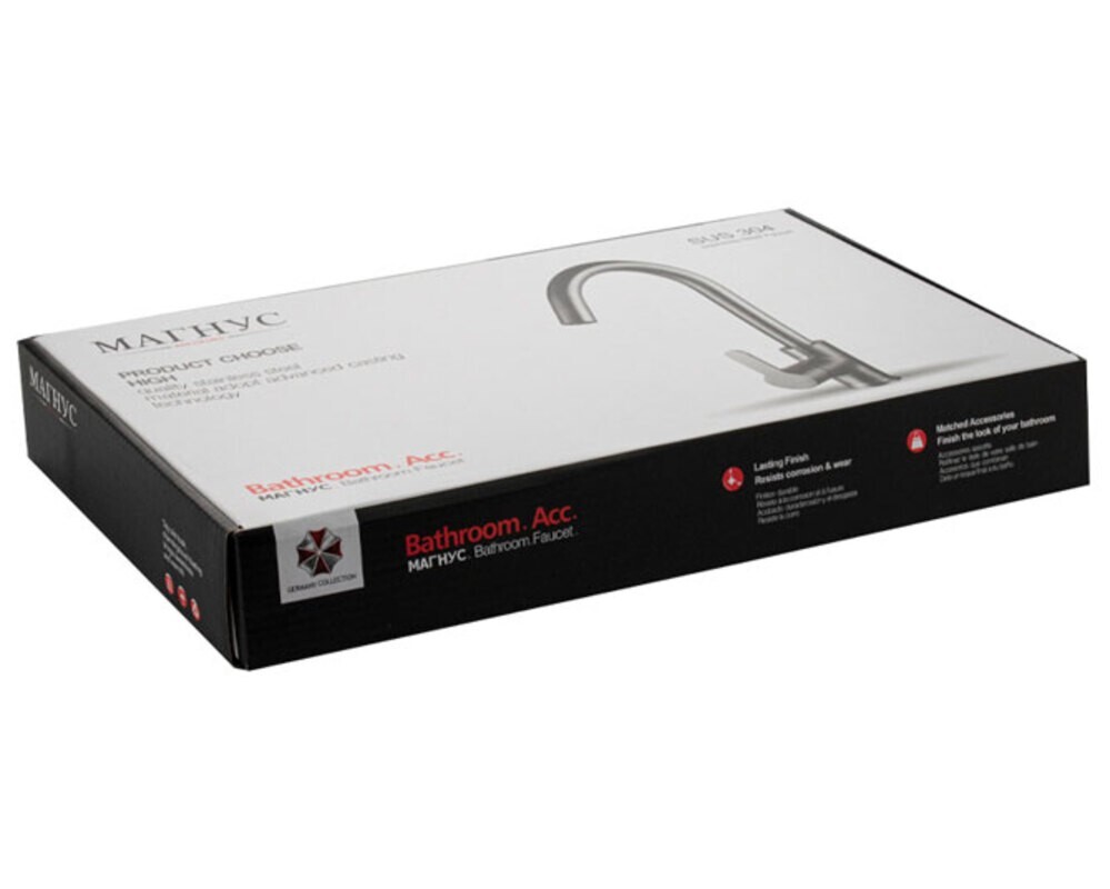 Смеситель 9201, ЧЁРНЫЙ, из нерж. стали 304