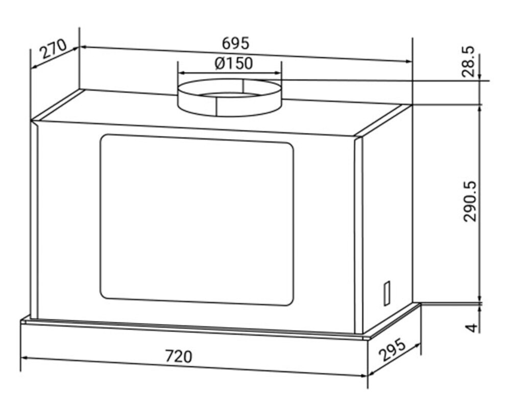 Встраиваемая вытяжка HIBERG VMF 8191 B