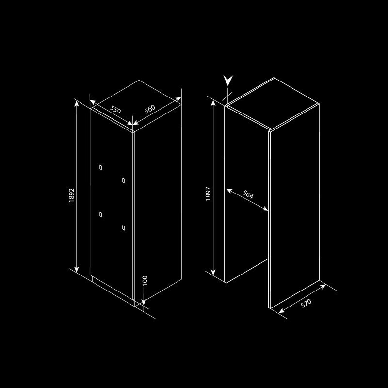 Встраиваемый морозильник HIBERG i-FRB 35 NF