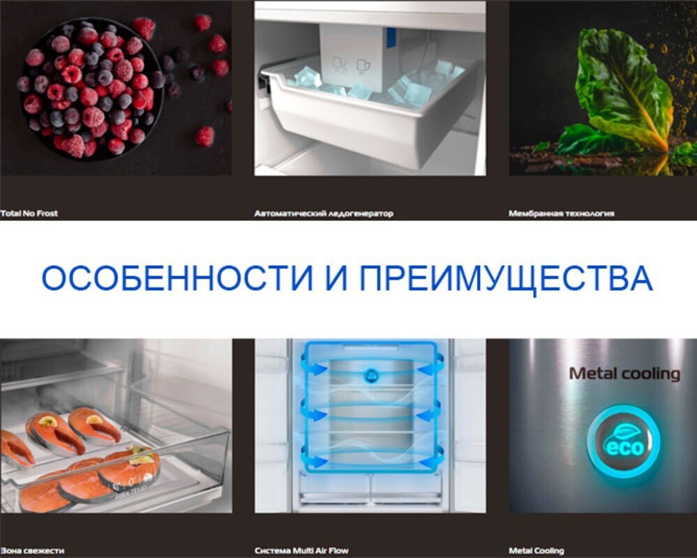 Холодильник HIBERG RFQ-555DX NFGW inverter