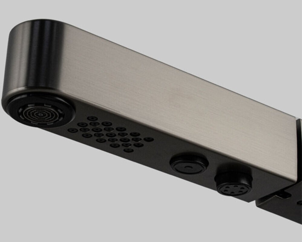 Смеситель кухонный MAGNUS 8231 Г-образный выдвижной, графит