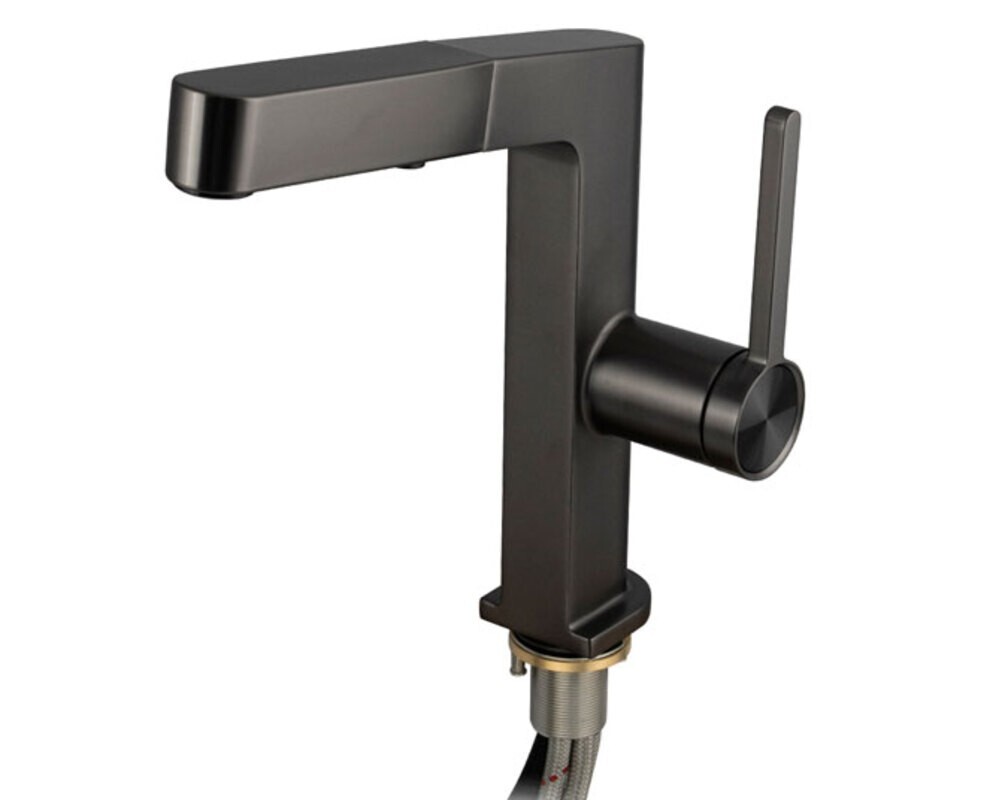 Смеситель кухонный MAGNUS 8231 Г-образный выдвижной, графит