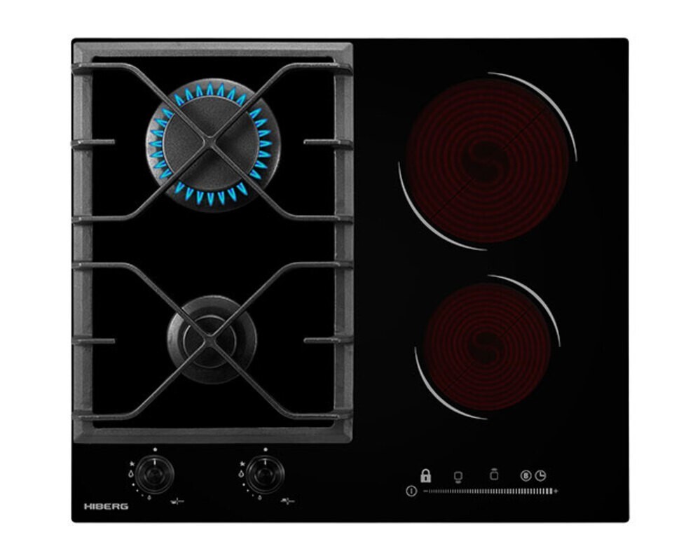 Варочная поверхность газовая/электрическая HIBERG VM 6021 B