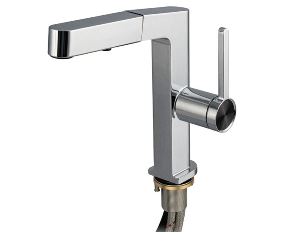 Смеситель кухонный MAGNUS 8235 Г-образный выдвижной, хром