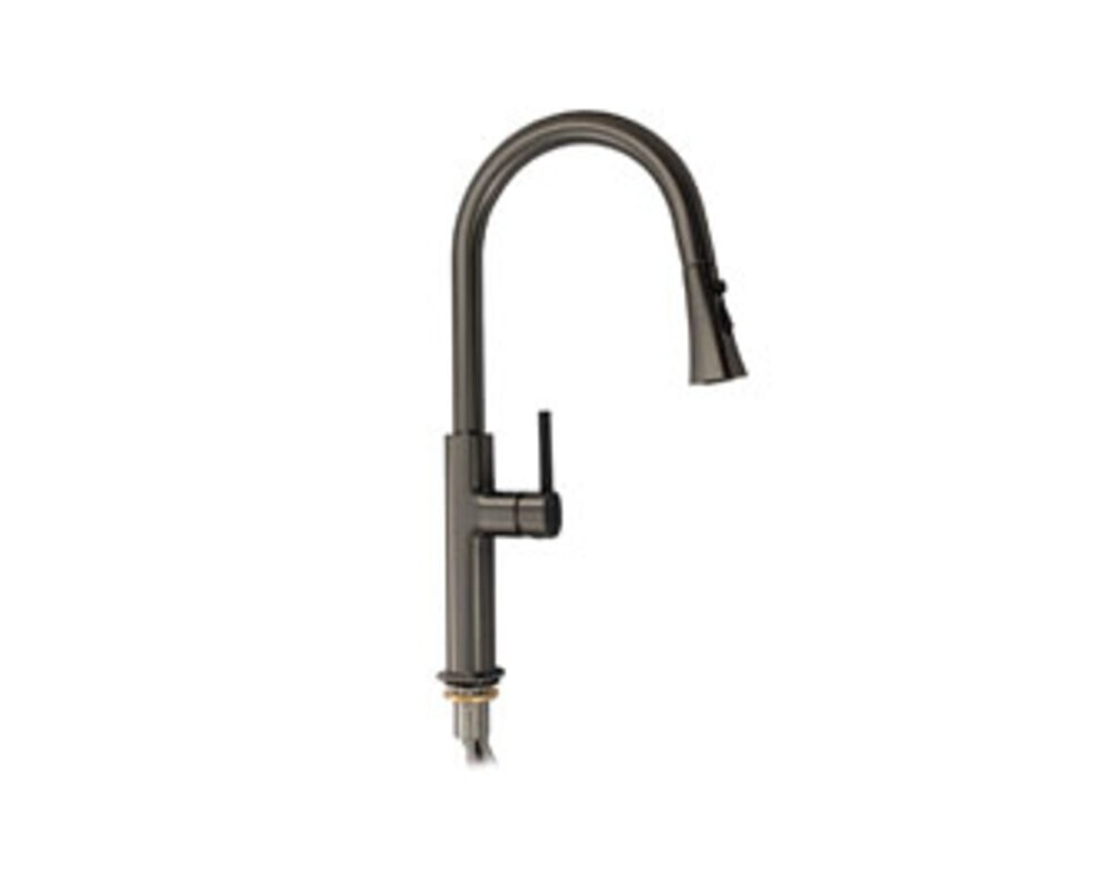 Смеситель кухонный MAGNUS 8236 Г-образный выдвижной, графит