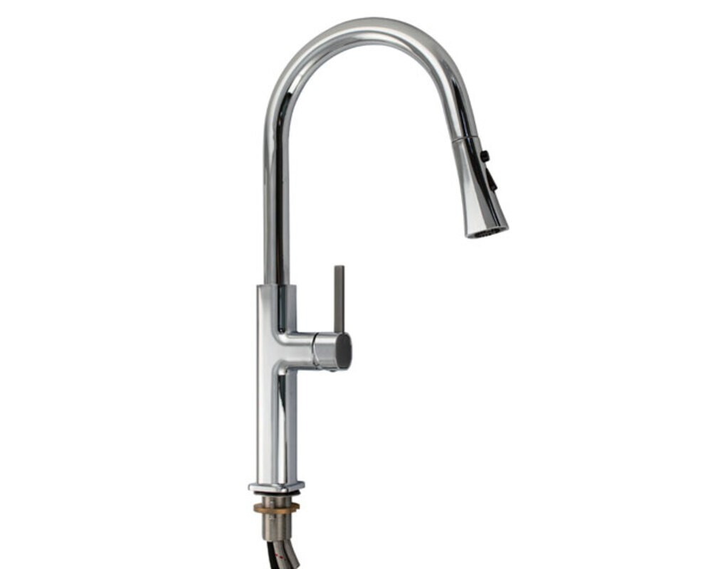 Смеситель кухонный MAGNUS 8240 Г-образный выдвижной, хром