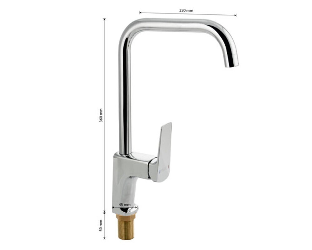 Смеситель кухонный MAGNUS 8554 хром