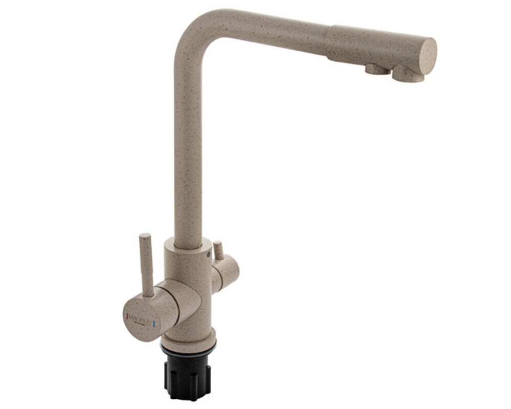 Смеситель кухонный MAGNUS 91124 Г-образный, с подкл. фильтра, КОРИЧНЕВЫЙ, из нерж. стали 304