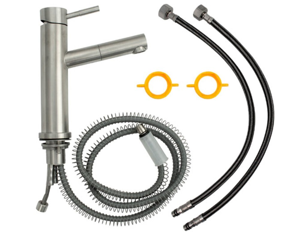 Смеситель MAGNUS 9125 выдвижной излив, из нерж. стали 304