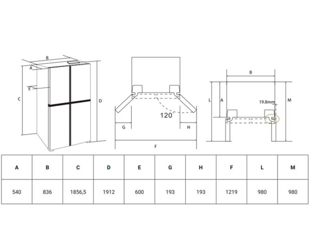 Холодильник HIBERG RFQ-600DX NFGС inverter
