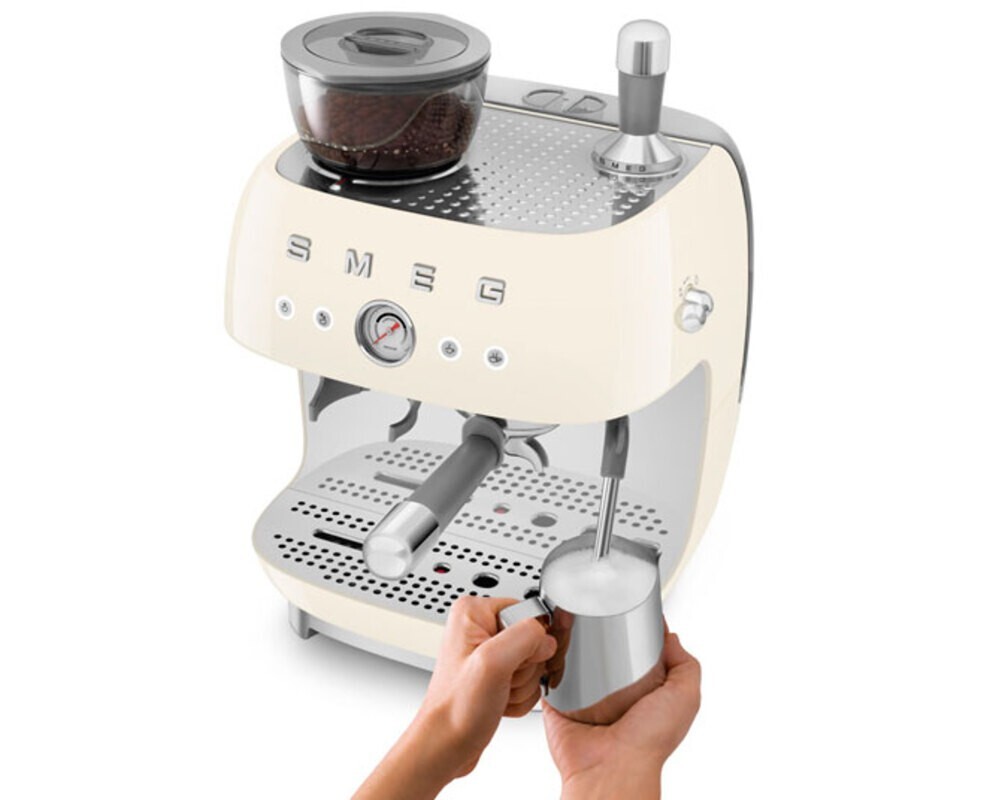 SMEG EGF03CREU Кофемашина-эспрессо со встроенной кофемолкой, цвет кремовый