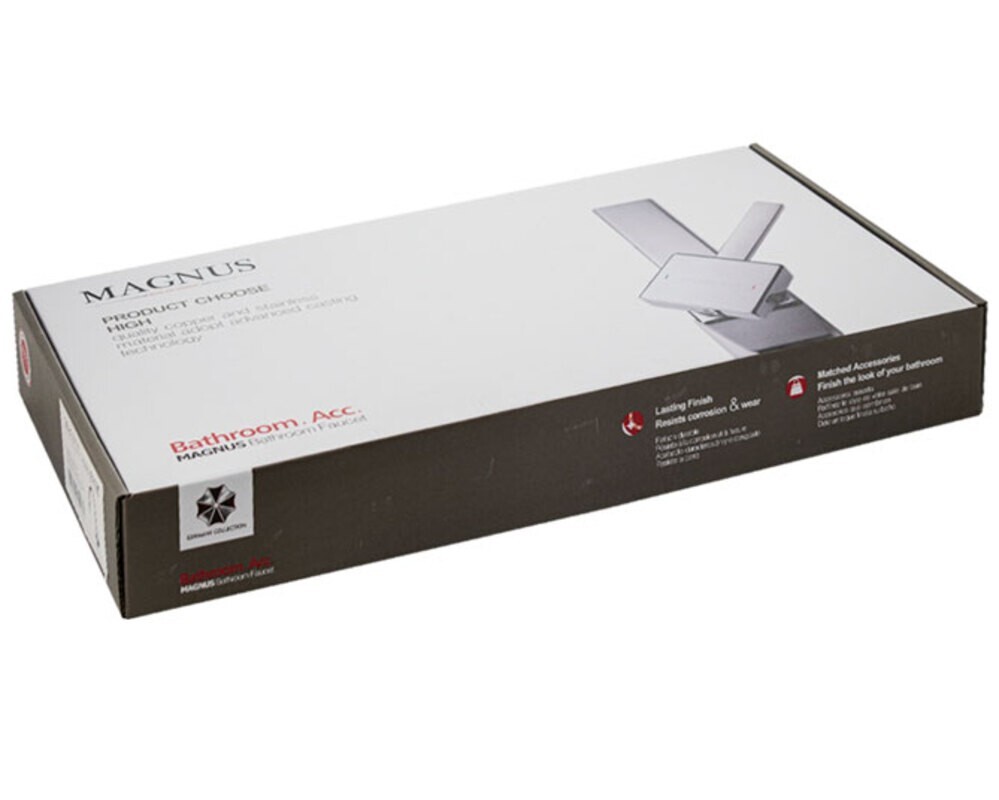 Смеситель MAGNUS 91127 С-образный излив с магнт. фикс., нерж.