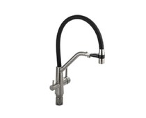 Смеситель MAGNUS 91127 С-образный излив с магнт. фикс., нерж.