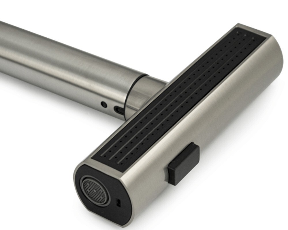 Смеситель кухонный MAGNUS 9131 Г-образный выдвижной, Сатин