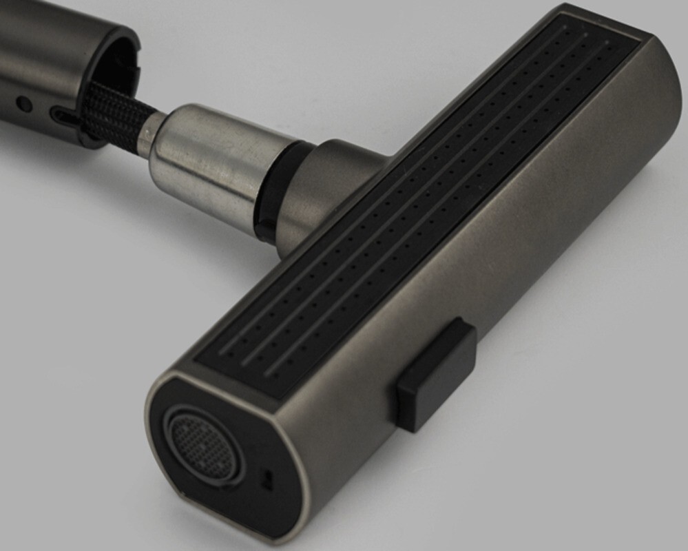 Смеситель кухонный MAGNUS 9133 Г-образный выдвижной, Графит