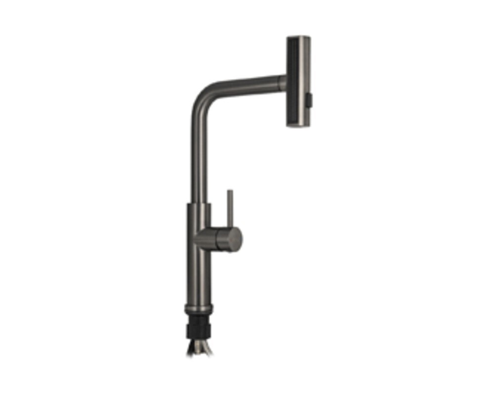 Смеситель кухонный MAGNUS 9133 Г-образный выдвижной, Графит