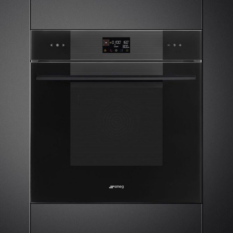 SMEG SO6102M2B3 Многофункциональный духовой шкаф, комбинированный с микроволновой печью, 60 см, 11 функций, чёрное стекло