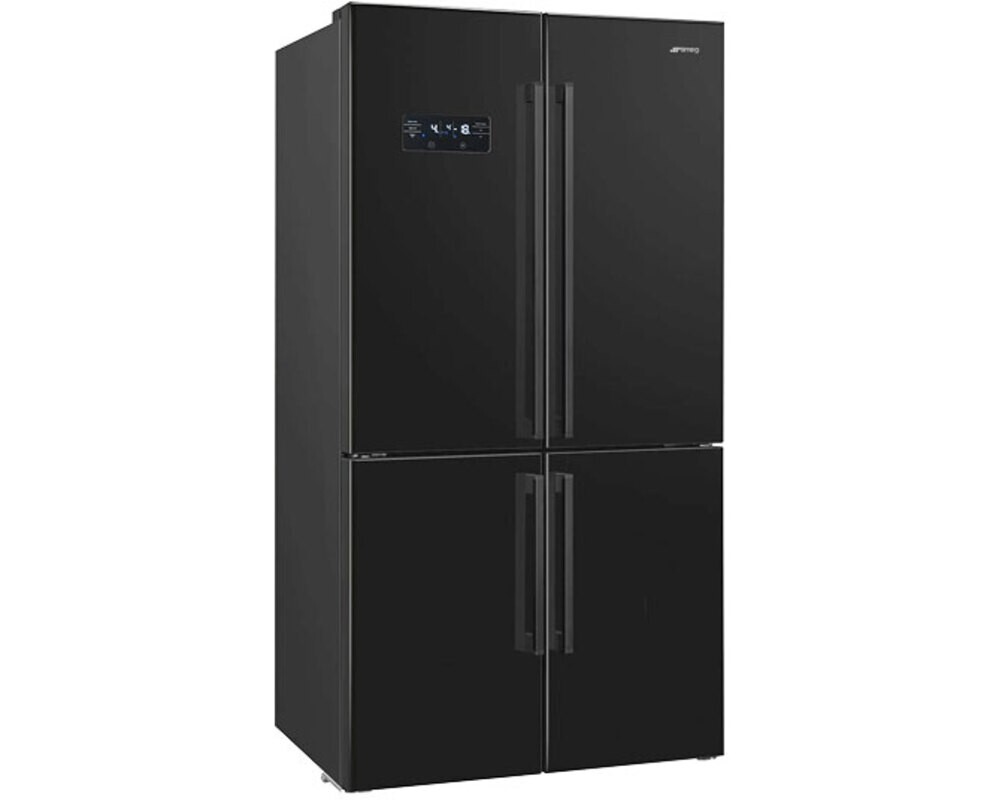 SMEG FQ60NDE Отдельностоящий 4-х дверный холодильник Side-by-Side, No-frost, 90.8 см, цвет чёрный