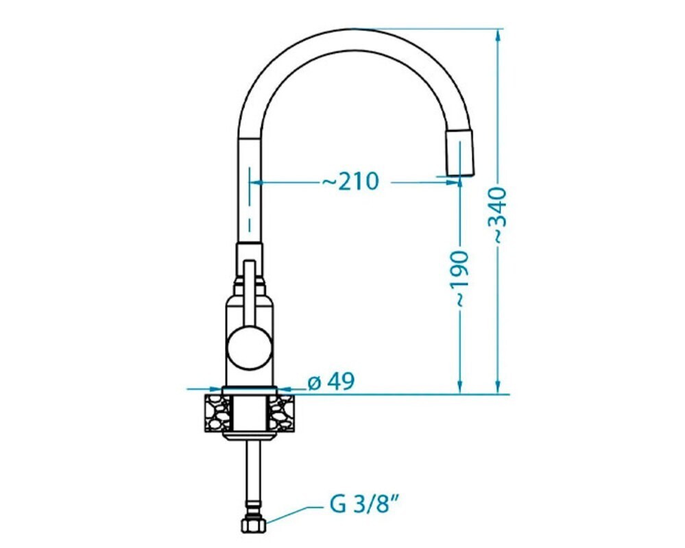 Смеситель   ALVEUS FLEXA BLACK SAT