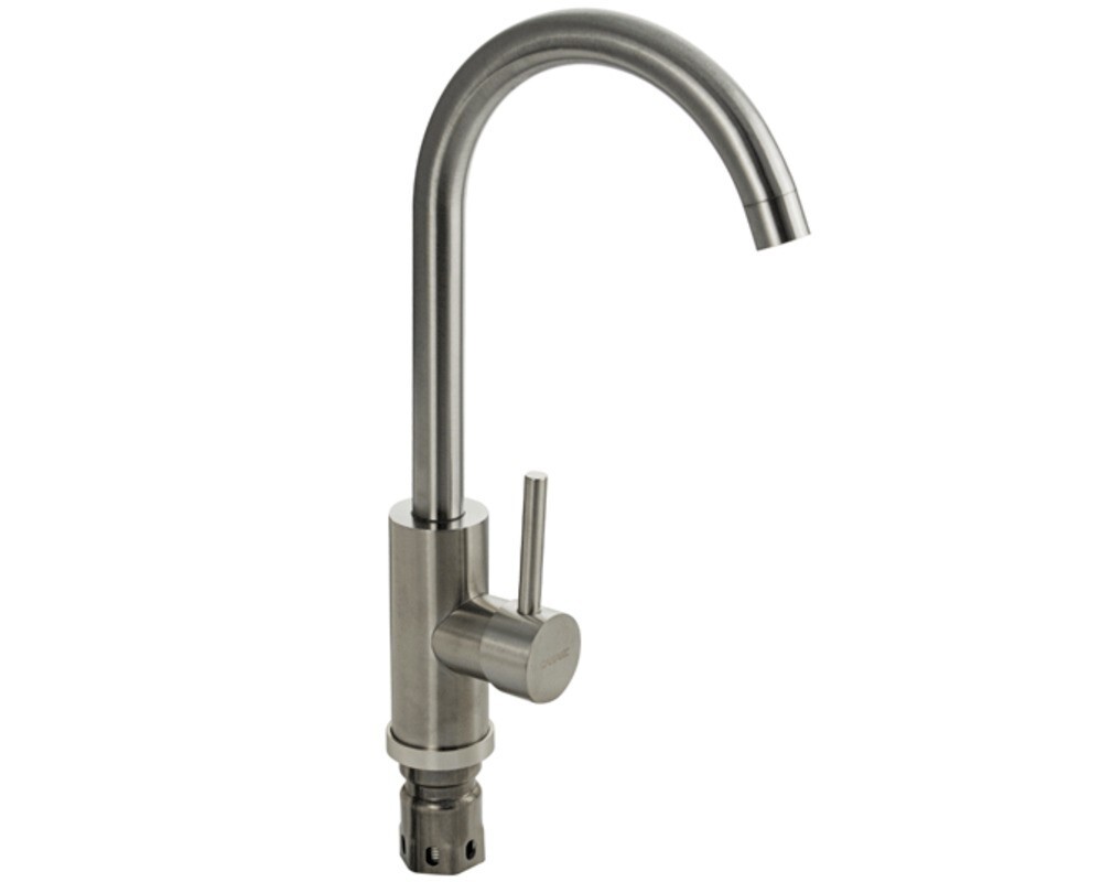 Смеситель Санакс 13061 С-образный излив, сатин