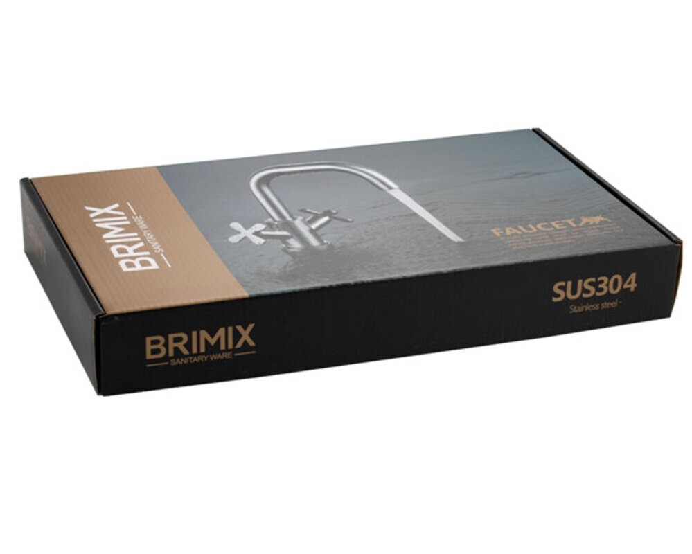 Смеситель BRIMIX 9303 двухвентильный, из нерж. стали 304