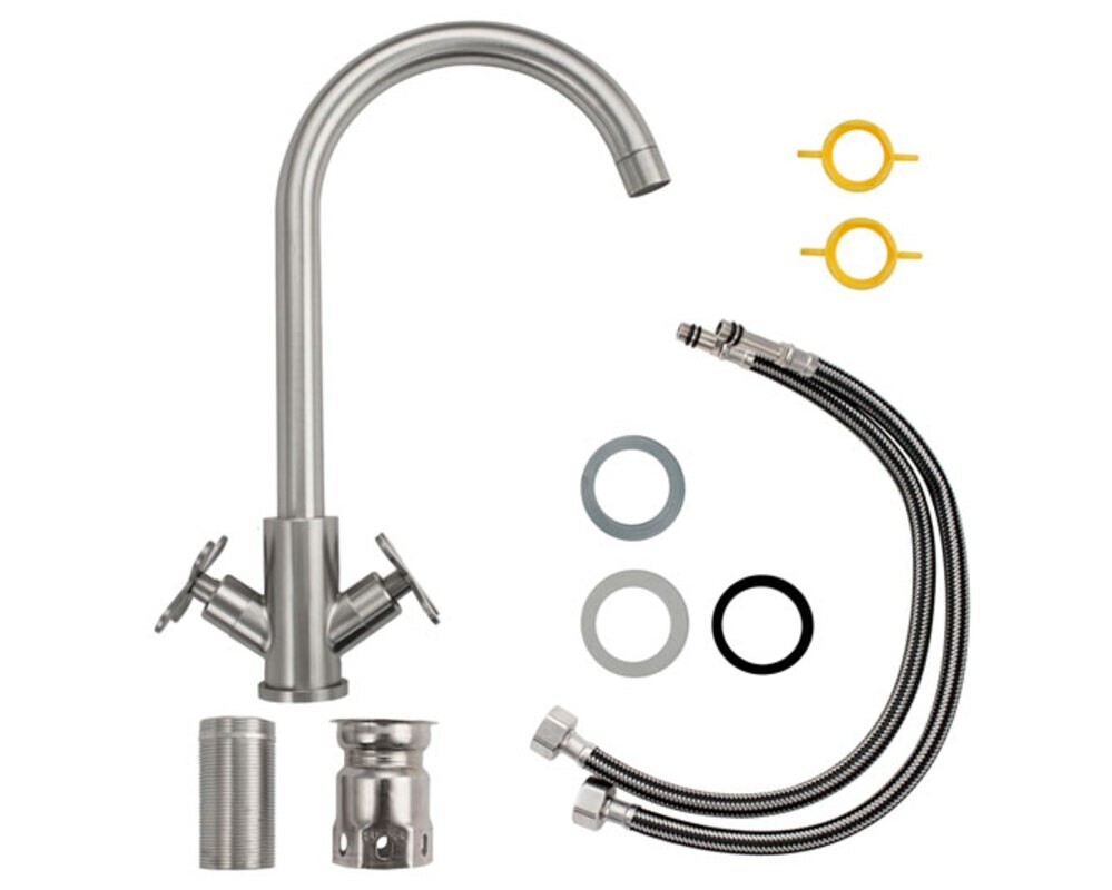 Смеситель BRIMIX 9303 двухвентильный, из нерж. стали 304