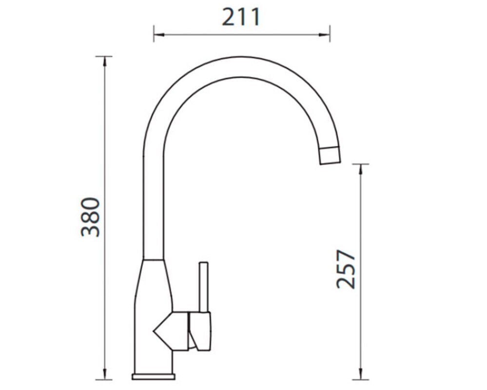 Смеситель Schock KAVUS сталь/альпина