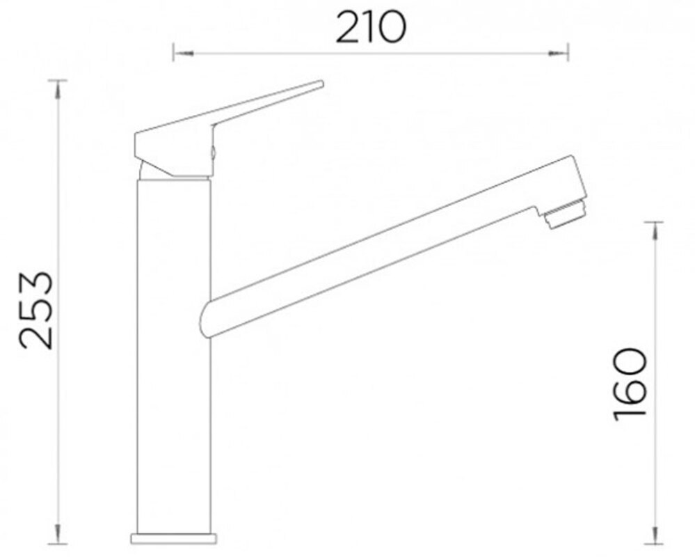 Смеситель Schock METIS массив нерж.сталь