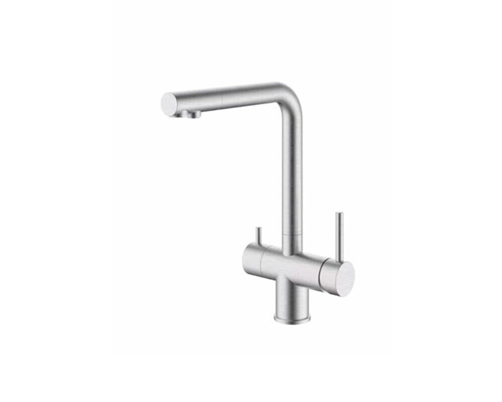 Смеситель Esko K112 вытяж. излив, подкл. фильтра, нерж.
