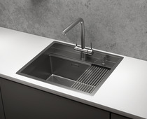 KS-6051, СТАЛЬ САТИН, стальная кухонная мойка KITCHEN SPACE