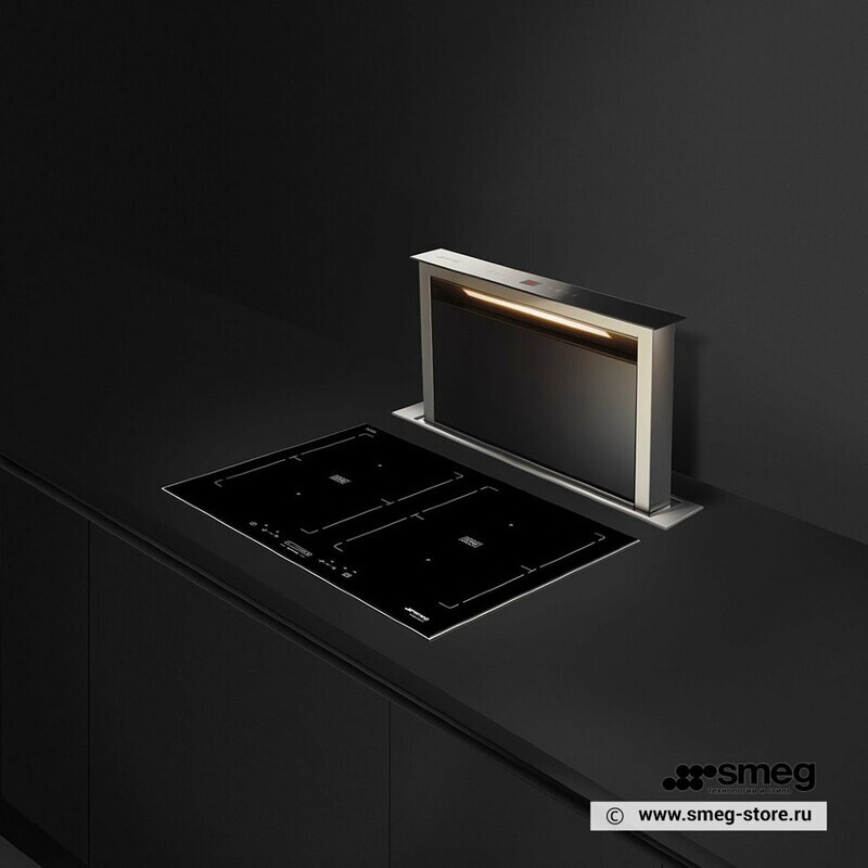 SMEG KDD60VXE-3 Вытяжка, встраиваемая в столешницу, 60 см, чёрное стекло