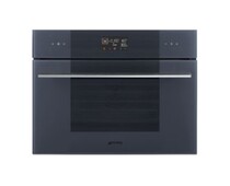 SMEG SO4102M1G Компактный многофункциональный духовой шкаф, комбинированный с микроволновой печью, ширина 60 см, высота 45 см, 11 функций, стекло Neptune Grey