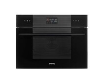 SMEG SO4102M1B3 Компактный многофункциональный духовой шкаф, комбинированный с микроволновой печью, ширина 60 см, высота 45 см, 11 функций, чёрное стекло