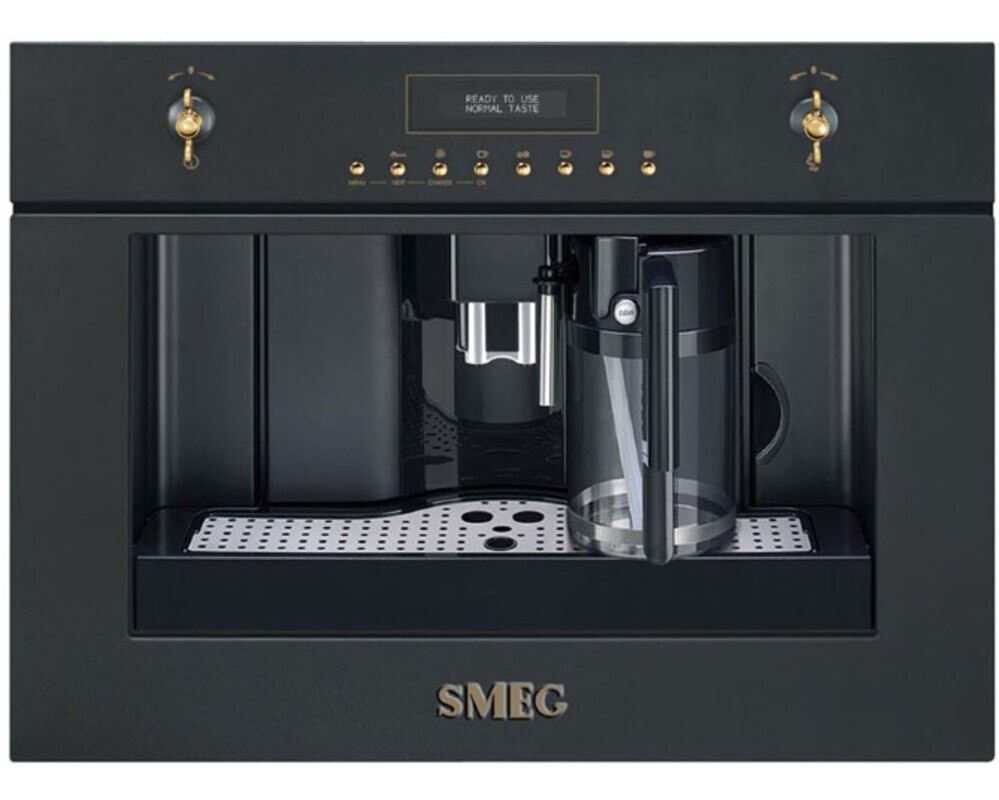 SMEG CMS8451A Автоматическая кофемашина,60 см, высота 45 см, антрацит, фурнитура латунная