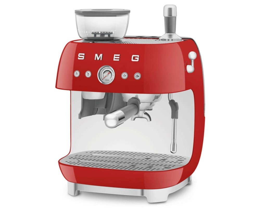 SMEG EGF03RDEU Кофемашина-эспрессо со встроенной кофемолкой, цвет красный