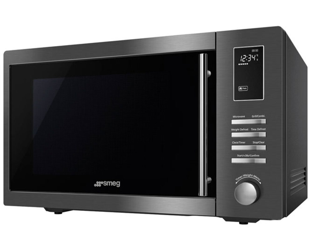 SMEG MOE25B Отдельностоящая микроволновая печь, 6 функций, цвет тёмная нержавеющая сталь
